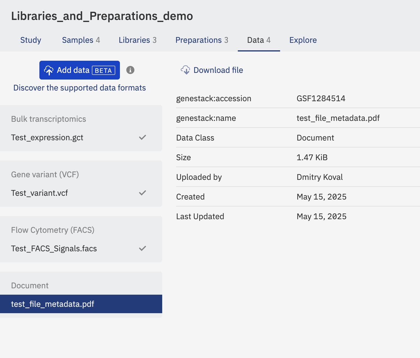 Import Data Using API - User documentation