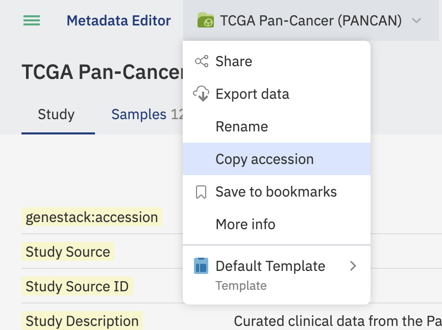 Metadata Editor - User documentation