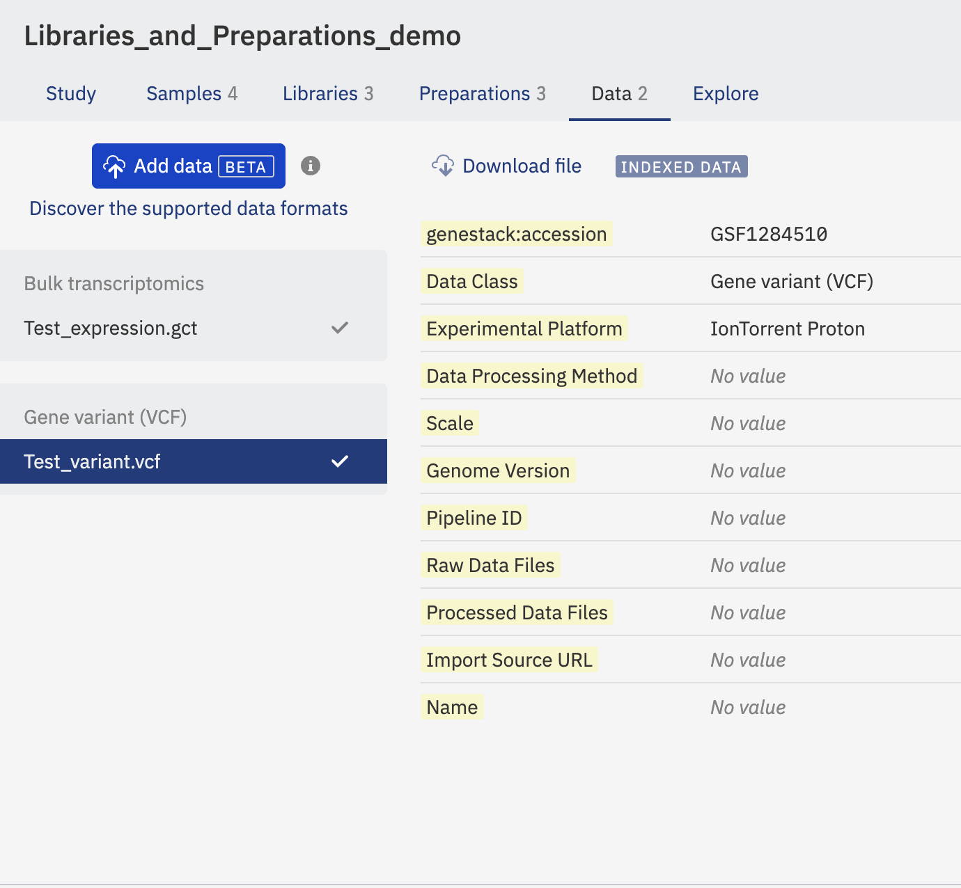 Import Data Using API - User documentation